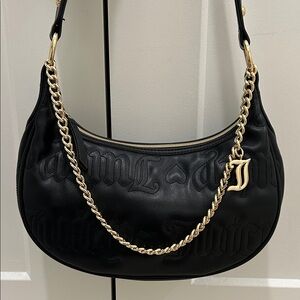Juicy Couture (NWT) Quilted Black Juicy Puff Half Moon Crossbody Bag